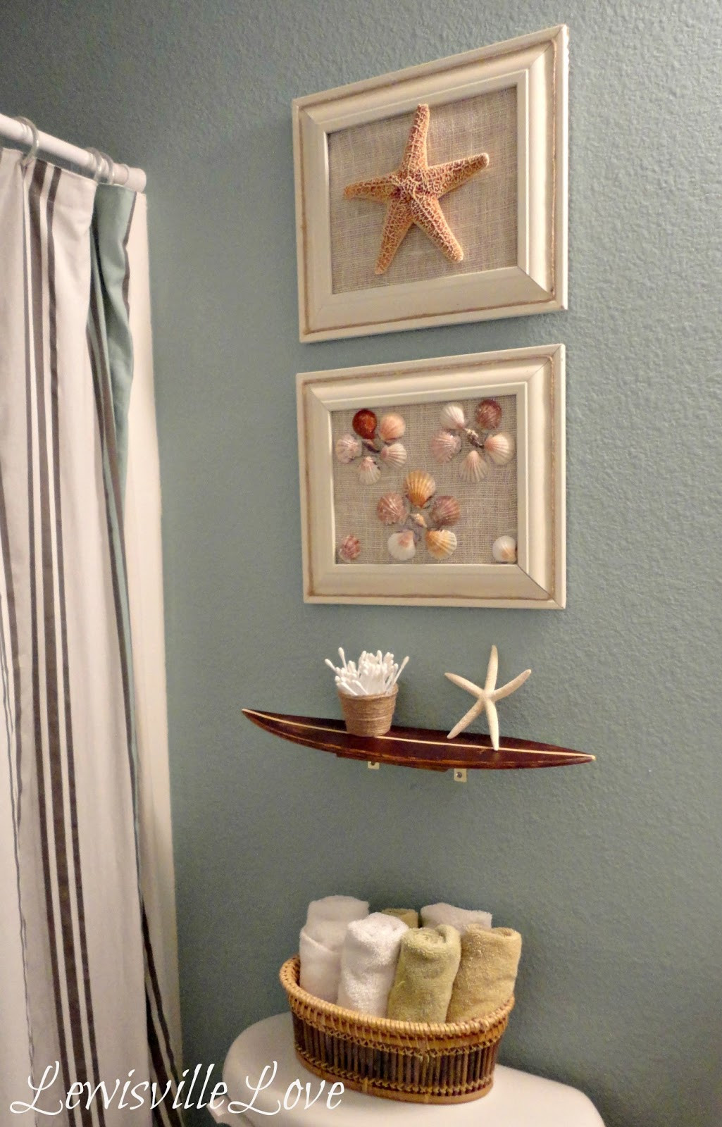 Beach Decorations For Bathroom
 Beach Theme Bathroom Reveal