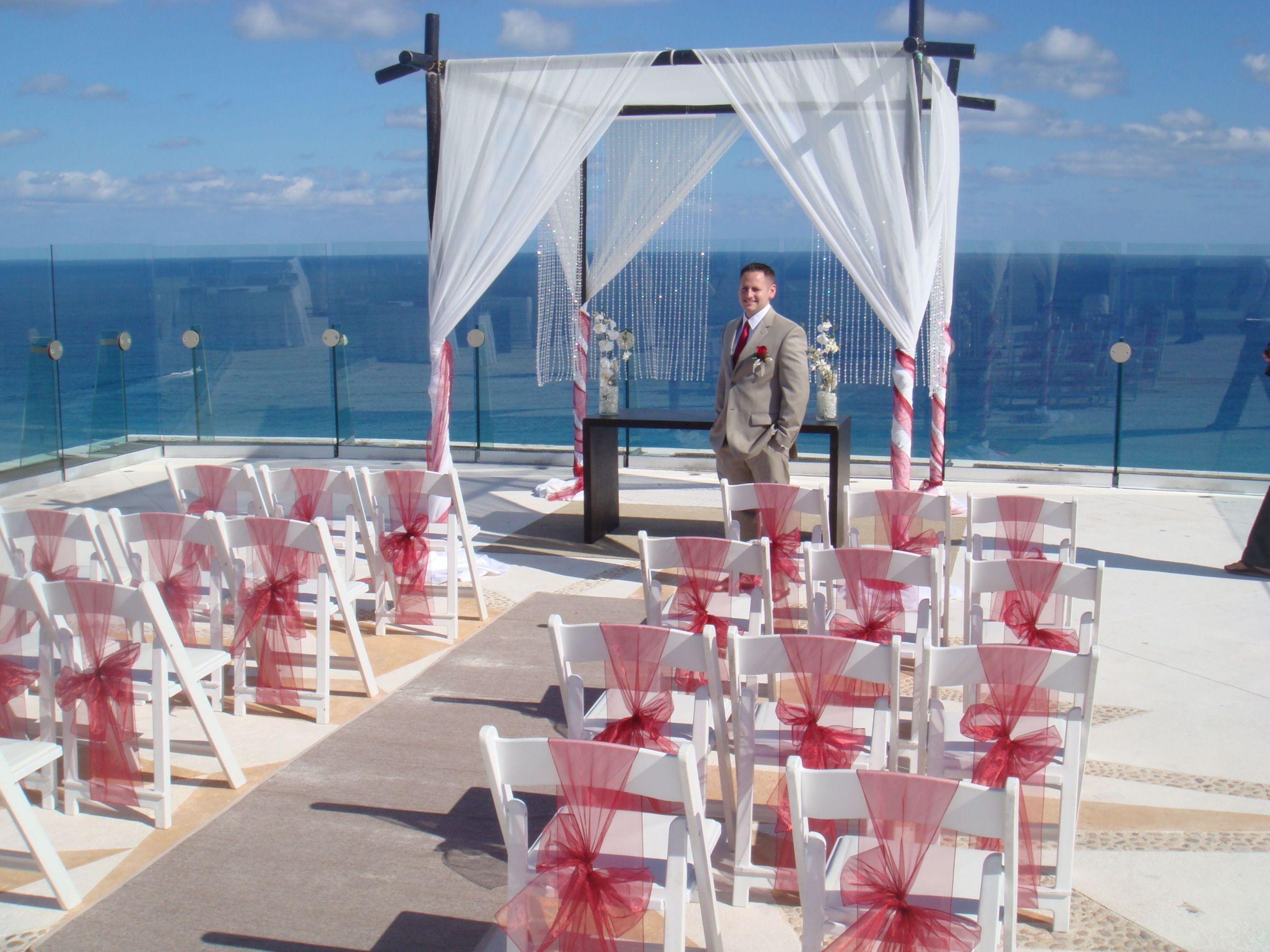 Beach Palace Cancun Wedding
 Beach Palace Cancun rooftop oceanview wedding site