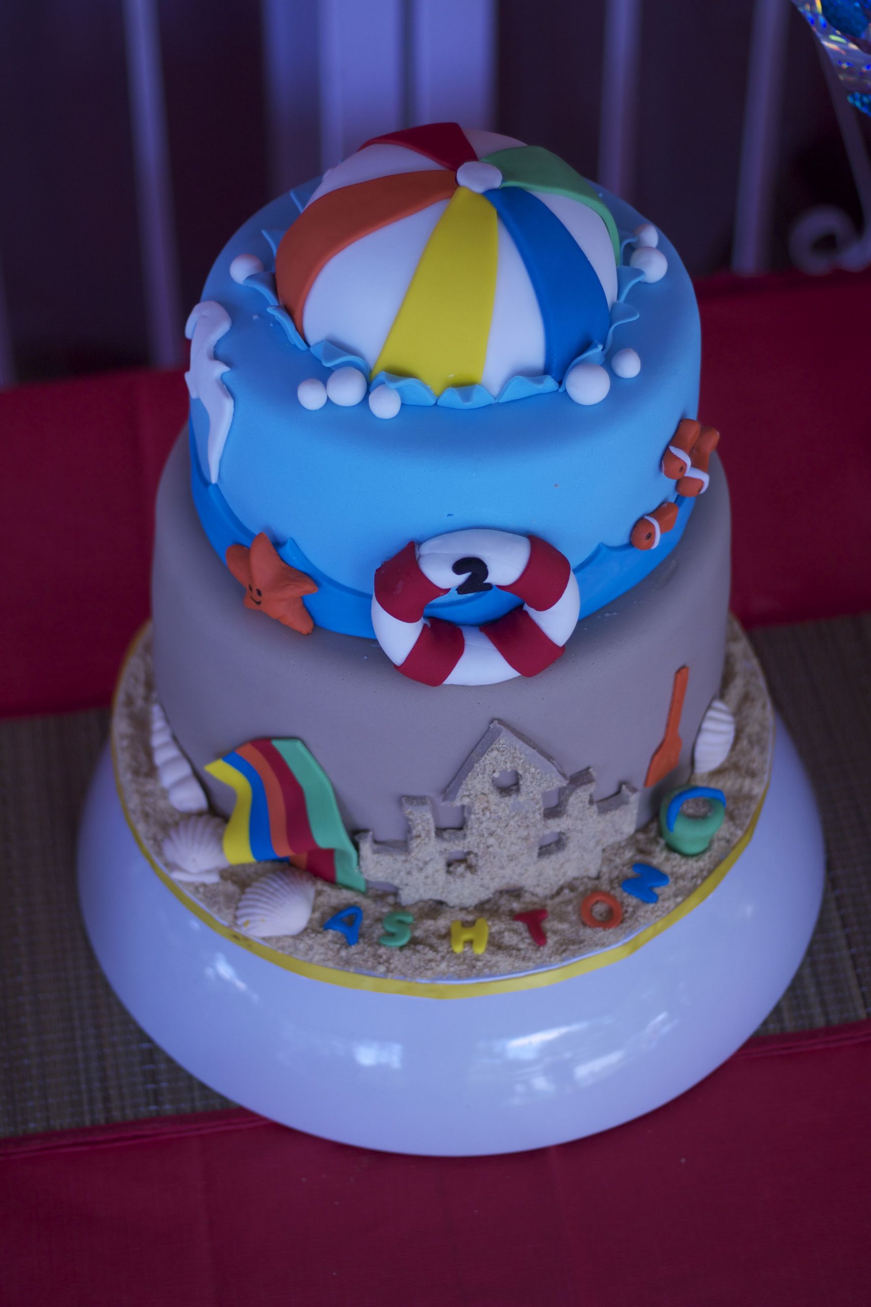 Beach Party Cake Ideas
 Beach ball cake Ashton s 2nd Birthday