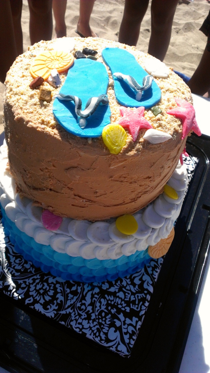 Beach Party Cake Ideas
 45 best images about Beach theme birthday party on