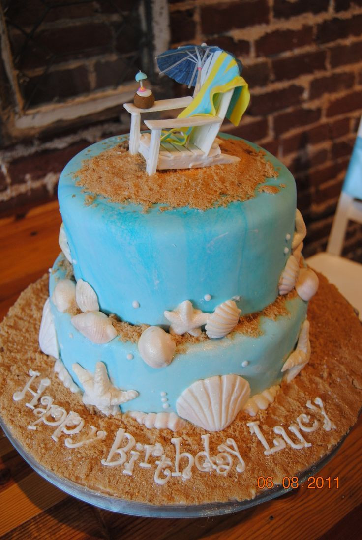 Beach Party Cake Ideas
 Beach Birthday Cake on Cake Central