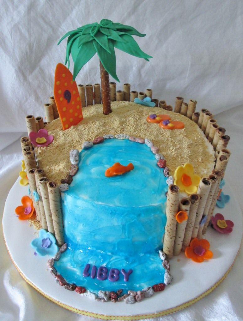 Beach Party Cake Ideas
 Luau Birthday Cake Birthday Cakes for children