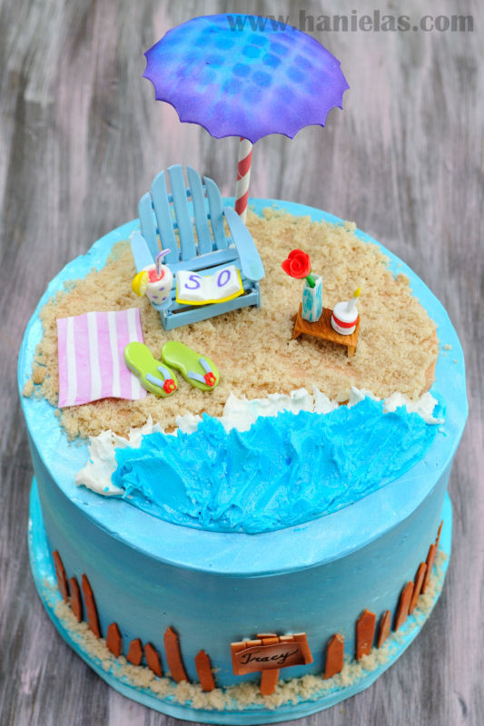 Beach Party Cake Ideas
 Beach Cake with Gumpaste Adirondack Chair