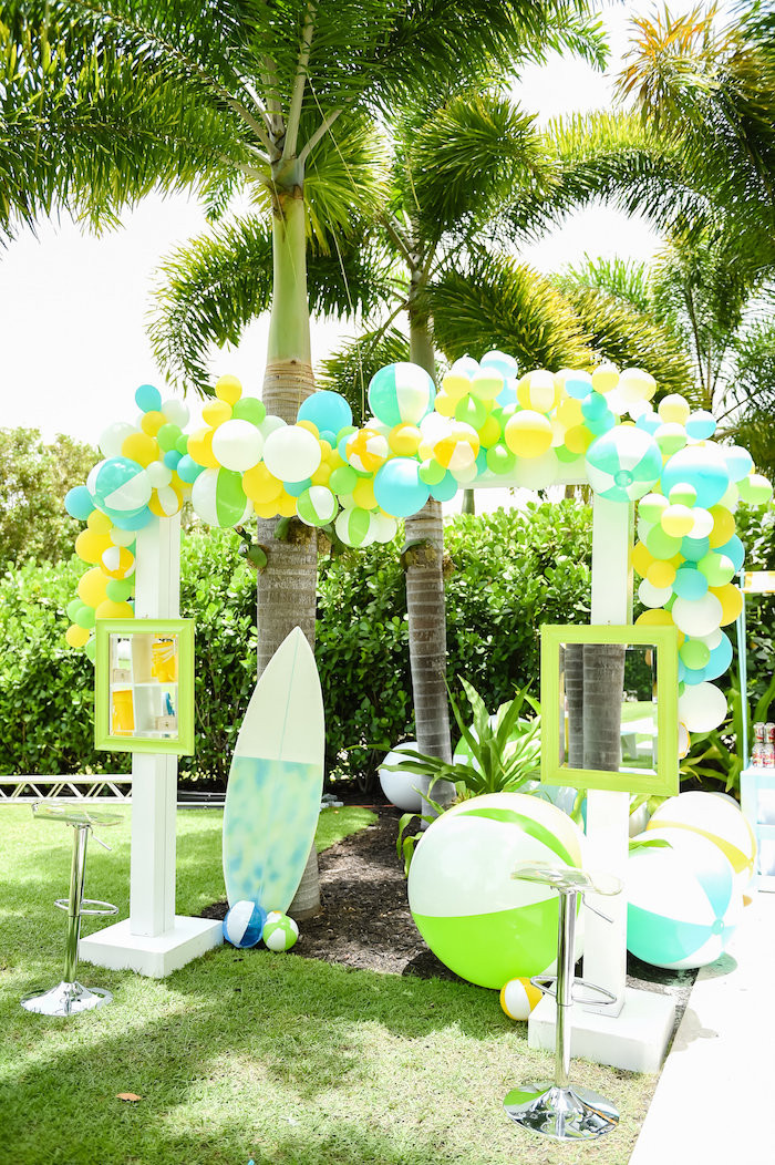 Beach Party Decorations Ideas
 Kara s Party Ideas Surf s Up Beach Birthday Party