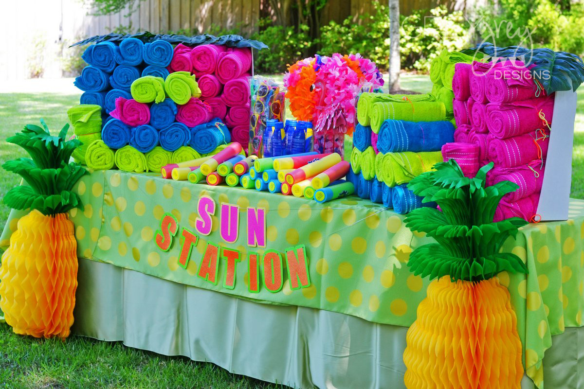 Beach Party Ideas College
 GreyGrey Designs Aloha High School Luau Themed Graduation