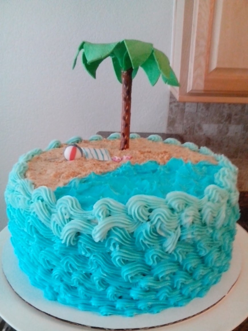 Beach Theme Birthday Cake
 21 Awesome Image of Beach Birthday Cakes davemelillo