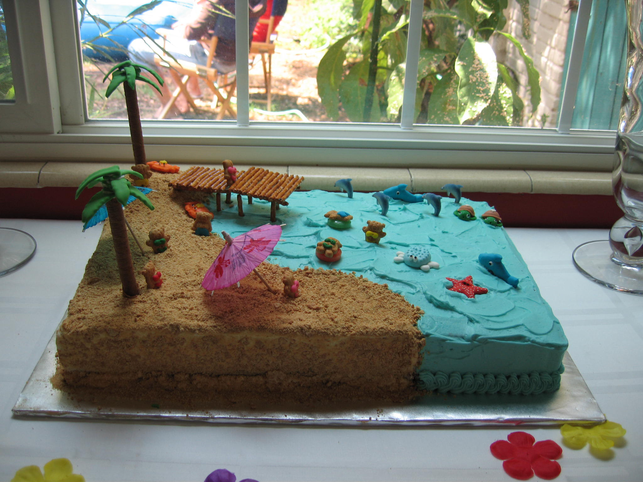 Beach Theme Birthday Cake
 Summer beach cake