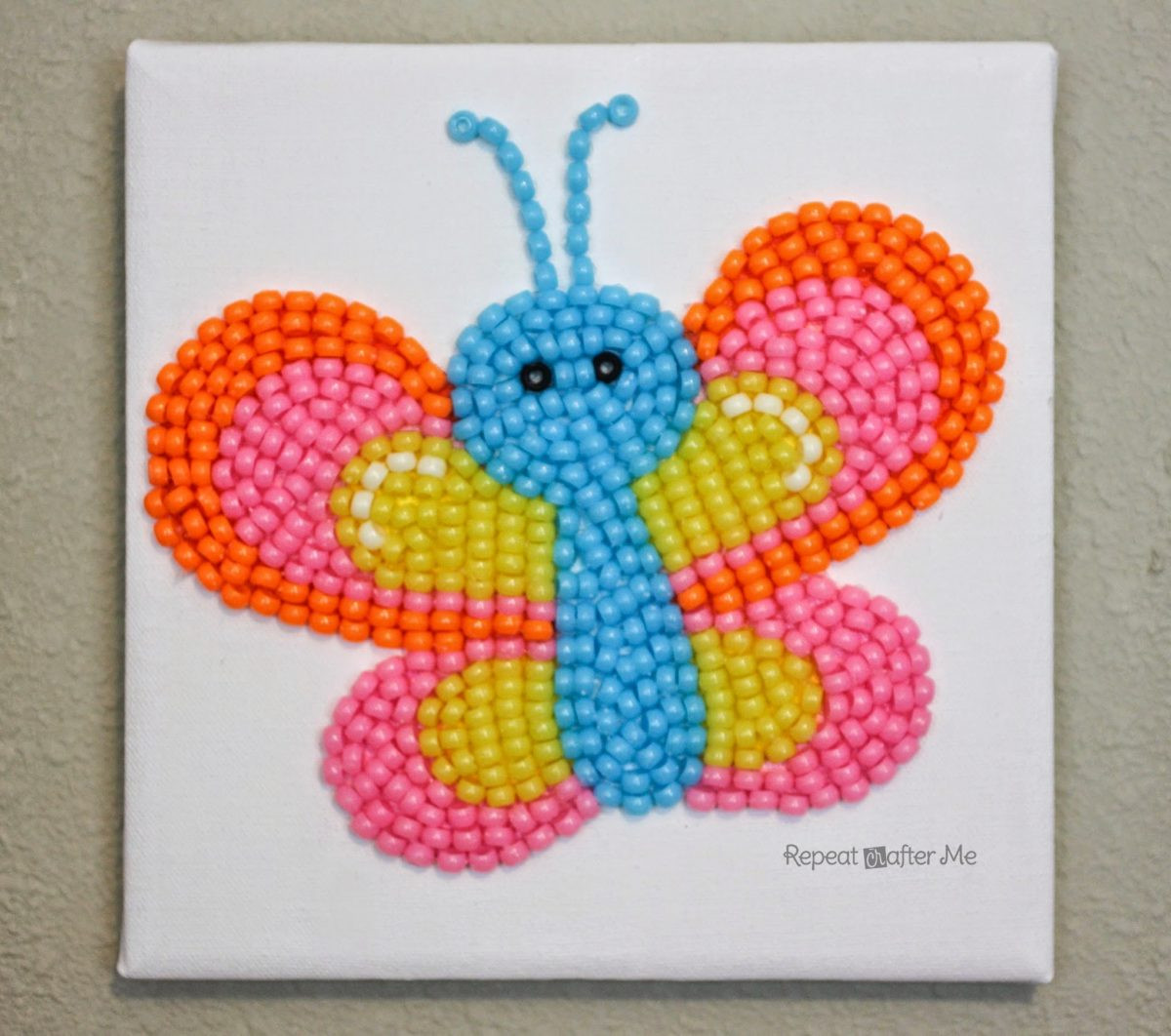 Bead Crafts For Kids
 Pony Bead Butterfly Repeat Crafter Me