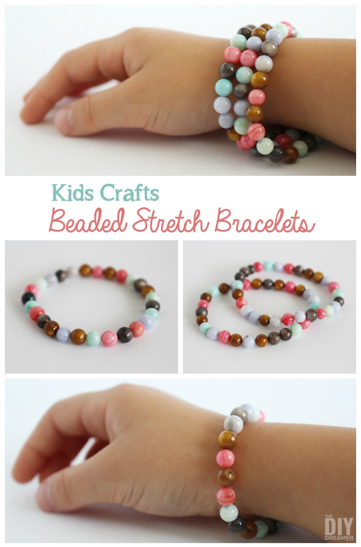 Bead Crafts For Kids
 Kids Crafts Beaded Stretch Bracelets Tutorial