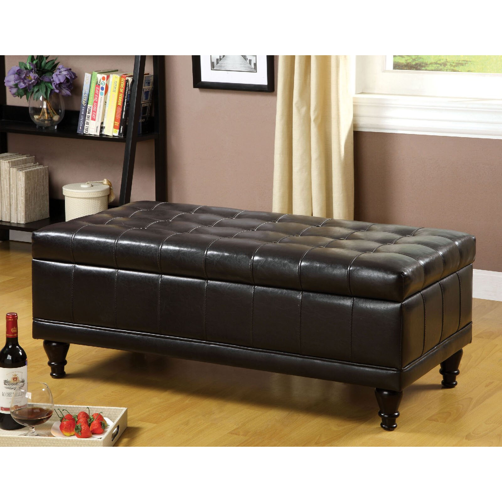 Bedroom Bench With Storage
 A&J Homes Studio Gina Upholstered Storage Bedroom Bench