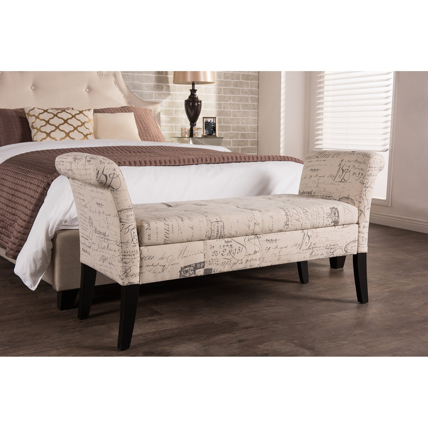 Bedroom Bench With Storage
 Wholesale Interiors Baxton Studio Upholstered Storage