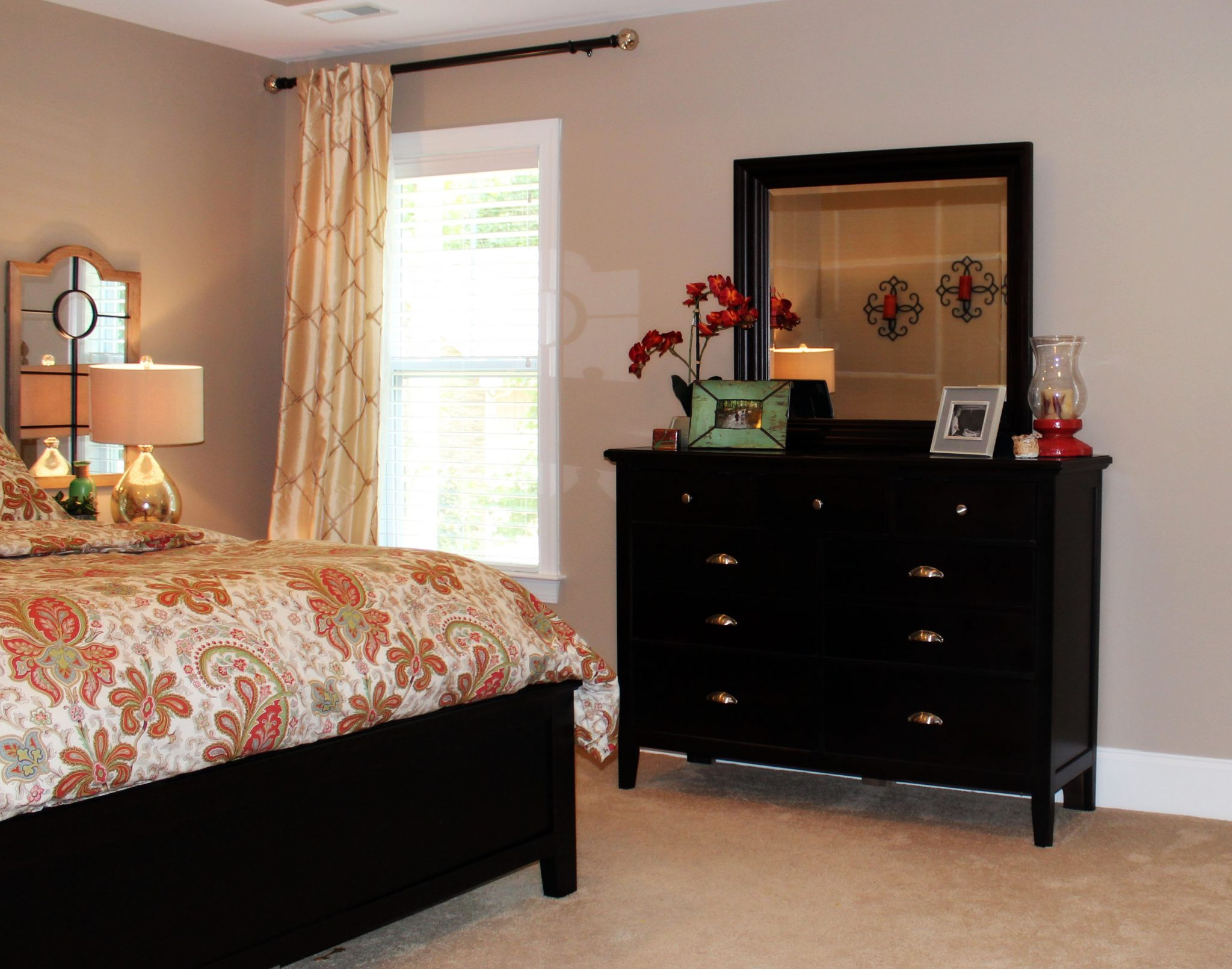 Bedroom Dresser Decor
 Transitional Master Bedroom Makeover in Hampstead NC A