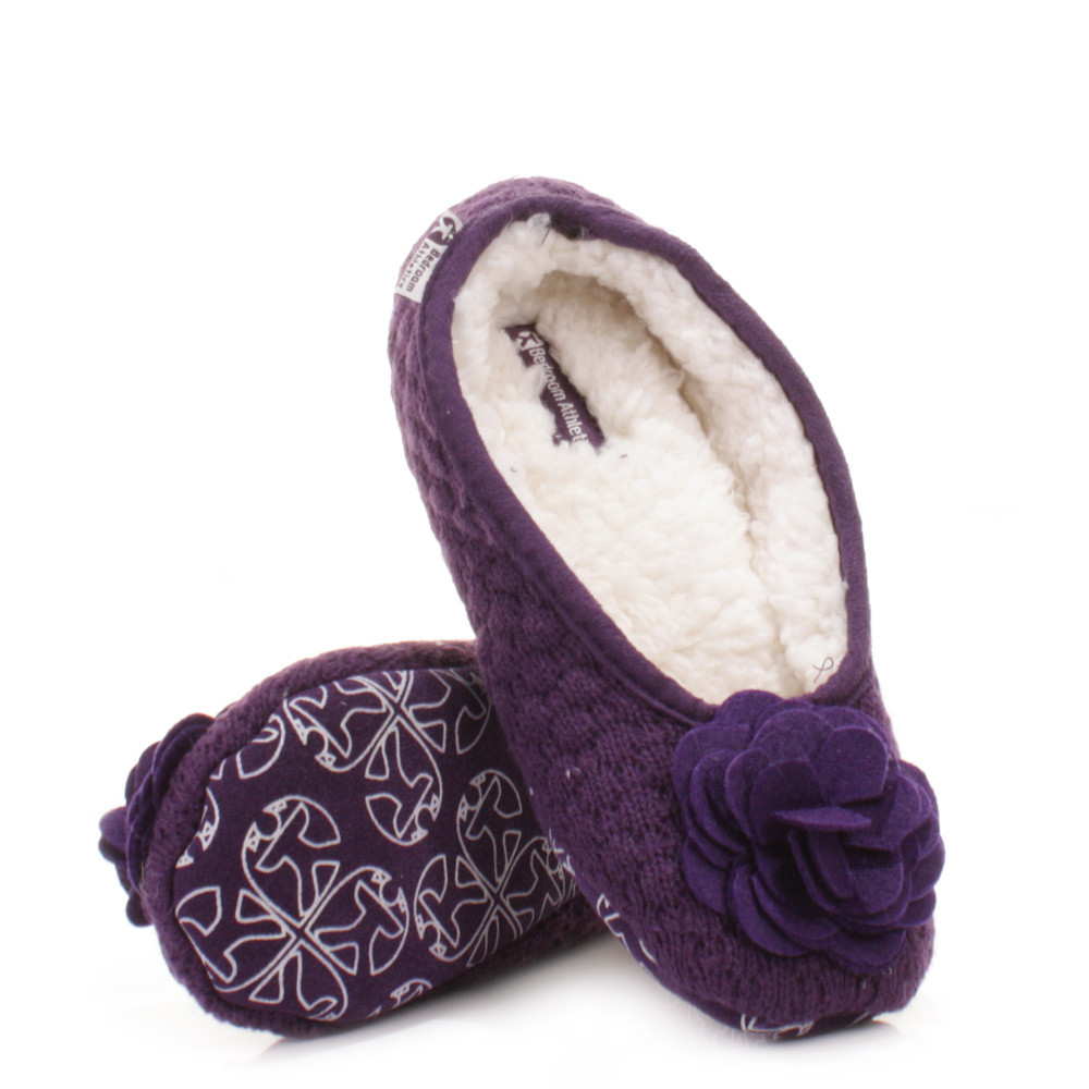 Bedroom Shoes Womens
 WOMENS BEDROOM ATHLETICS CHARLIZE GRAPE FLEECE KNITTED