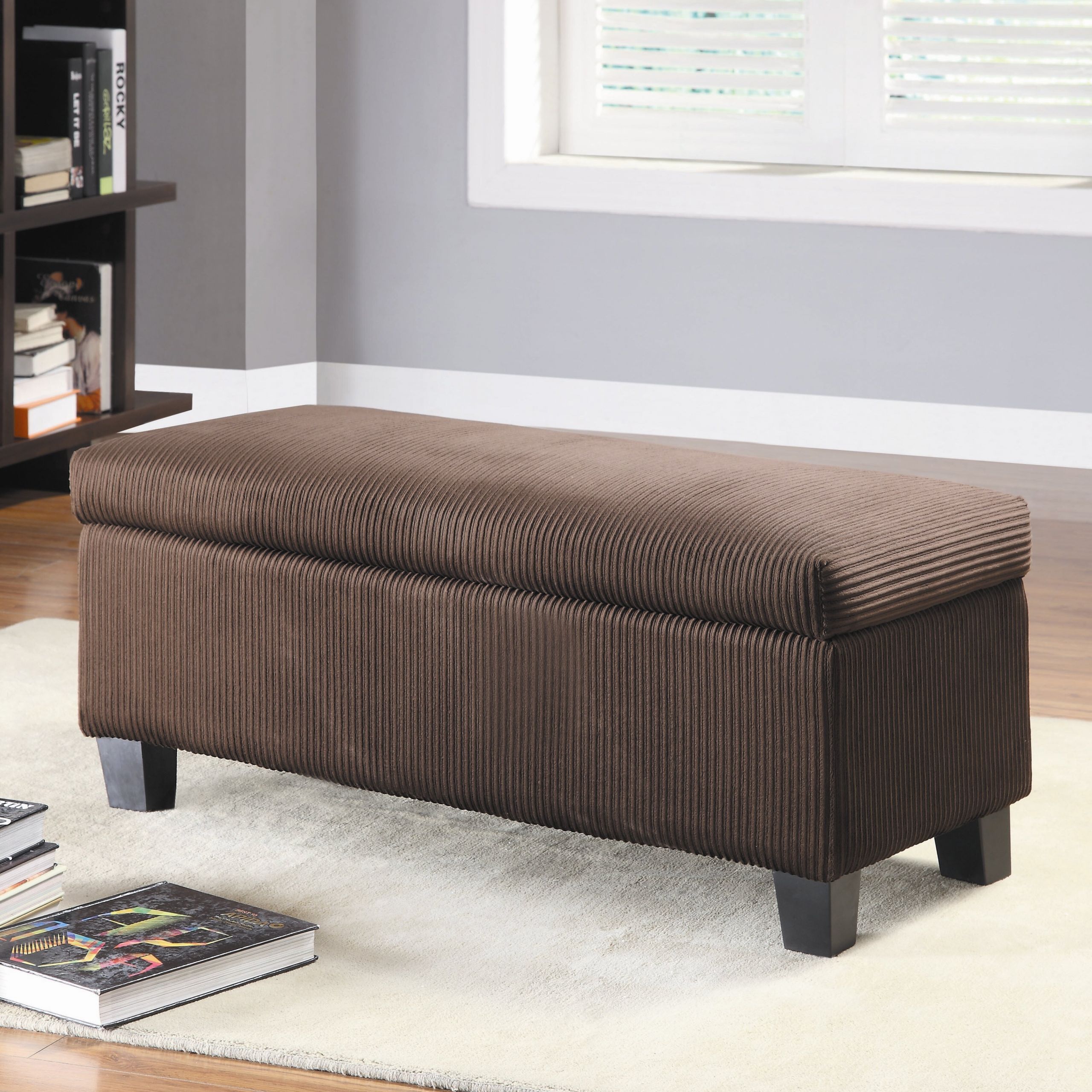 Bedroom Storage Ottoman
 Clair New Fabric Bedroom Storage Ottoman