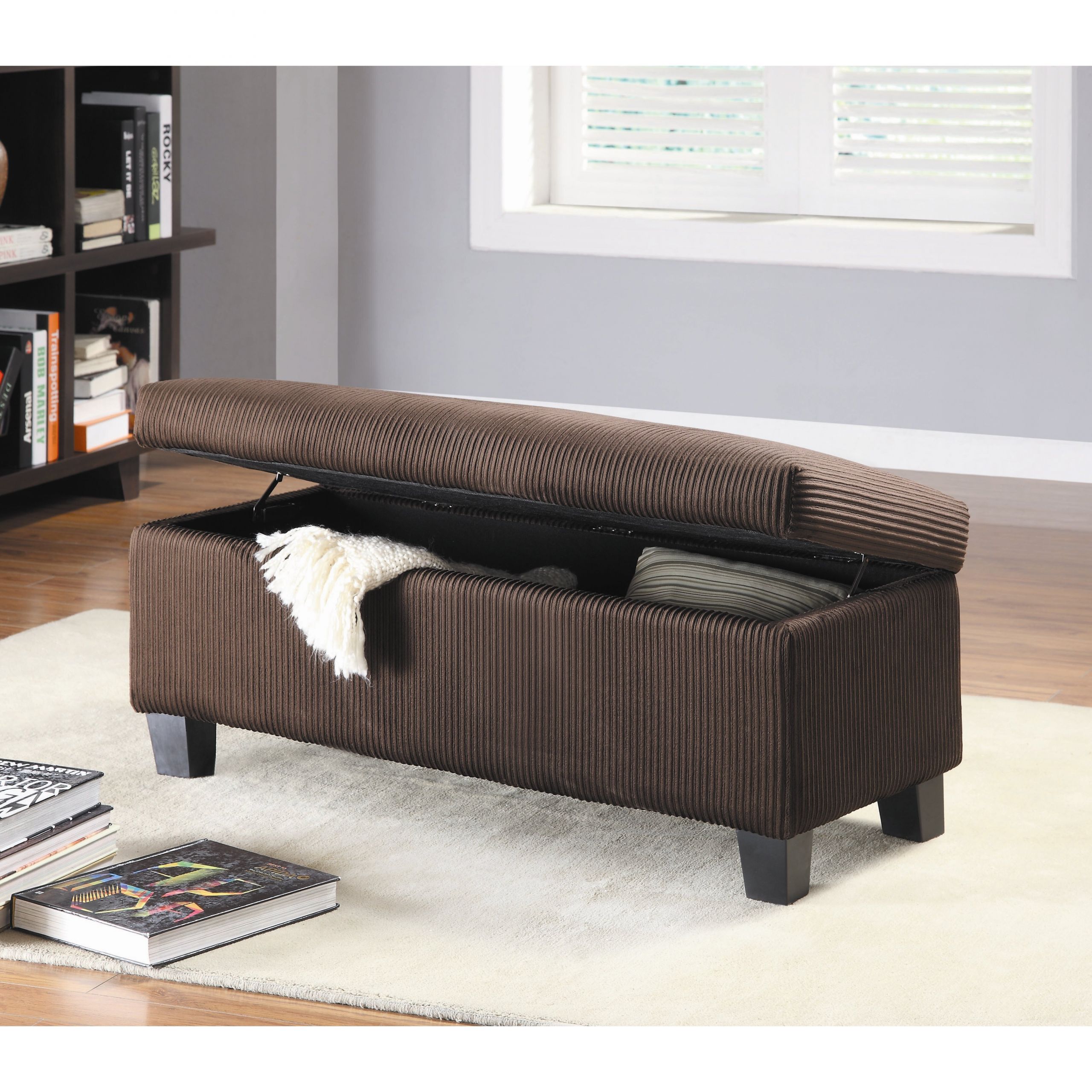 Bedroom Storage Ottoman
 Woodhaven Hill Clair New Fabric Bedroom Storage Ottoman