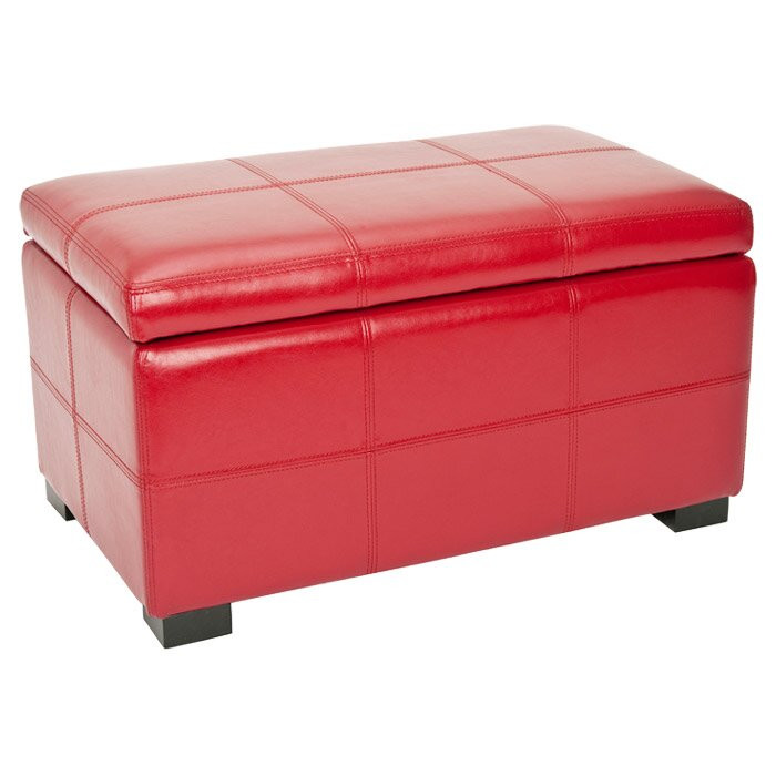 Bedroom Storage Ottoman
 Safavieh Lucas Leather Bedroom Storage Ottoman & Reviews