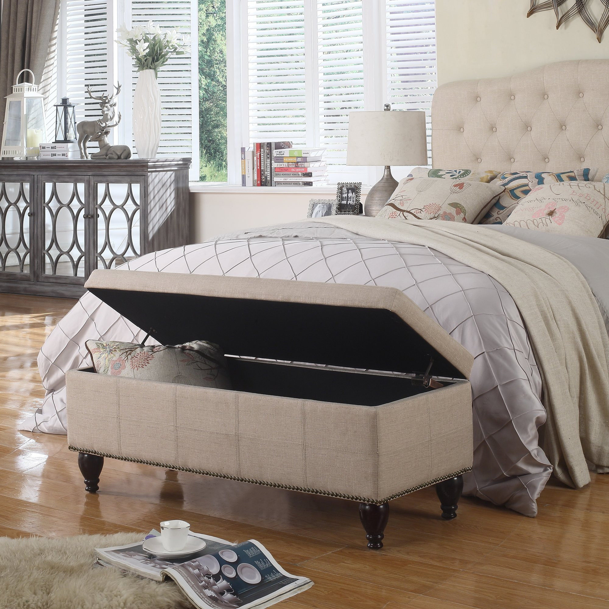 Bedroom Storage Ottoman
 Alton Furniture Elmo Upholstered Ottoman Storage Bedroom