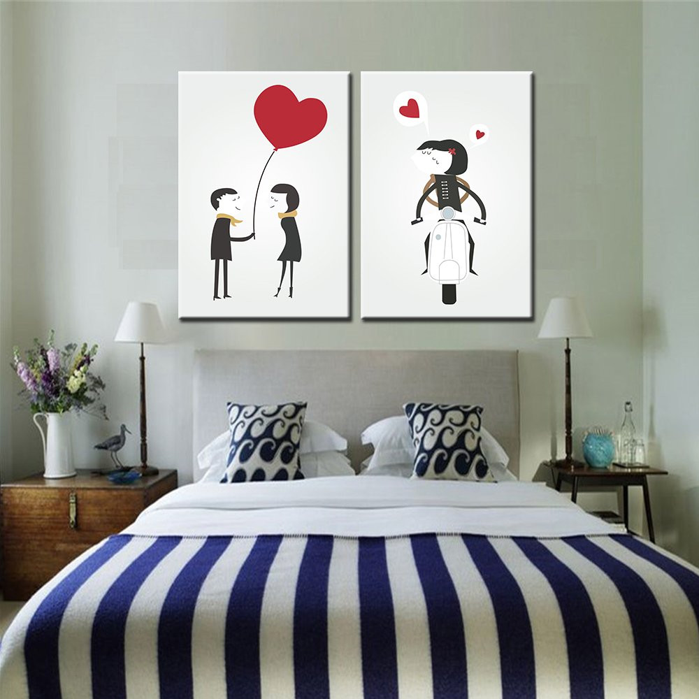 Bedroom Wall Painting
 Love Couple Canvas Wall Art