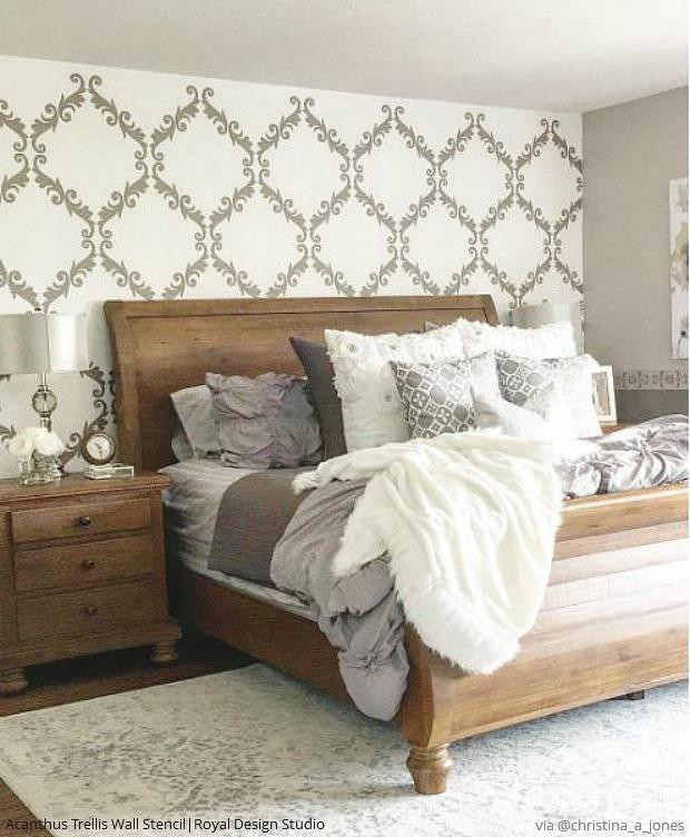 Bedroom Wall Stencils
 18 Unbelievable Bedroom Wall Stencils that Will Leave You