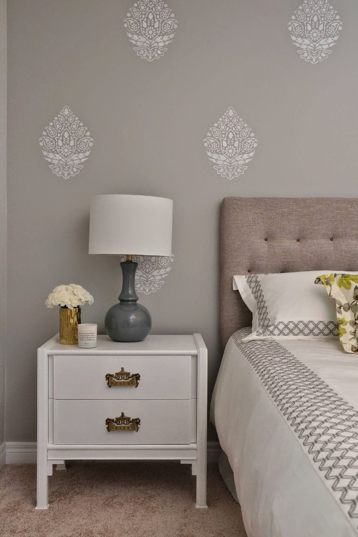 Bedroom Wall Stencils
 Indian Paisley Damask Stencil