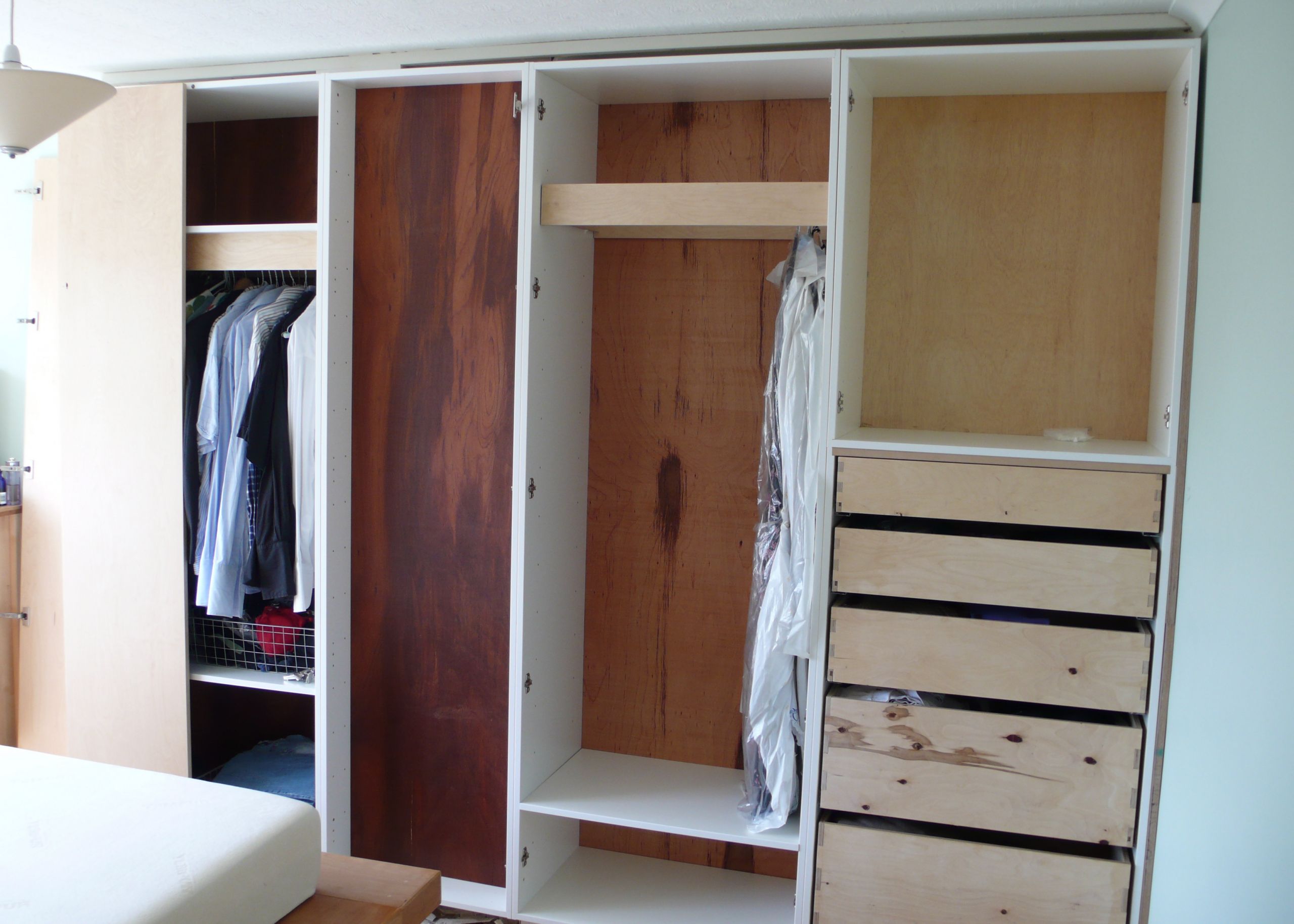 Bedroom Wardrobe Cabinet
 Bedroom wardrobe built around chimney breast