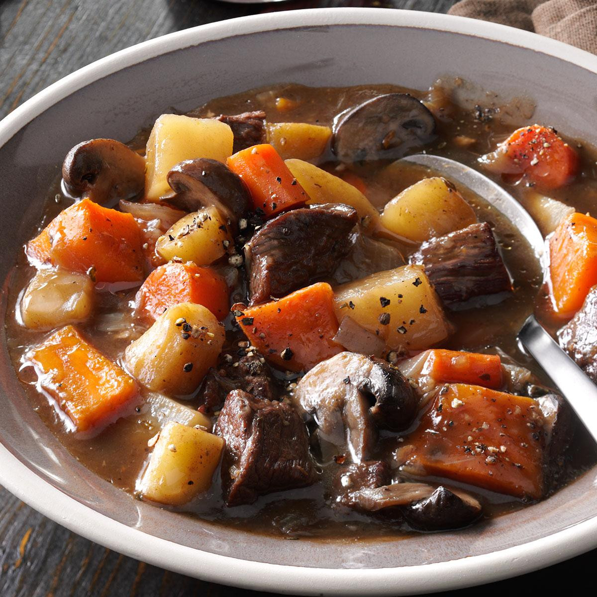 Beef And Sweet Potato Stew
 Hearty Beef & Sweet Potato Stew Recipe