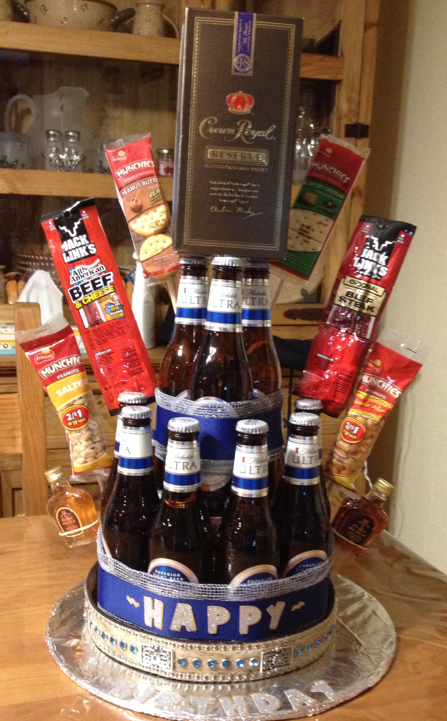 Beer Birthday Gifts
 Beer cake Going to do this for the Mr for Valentines Day