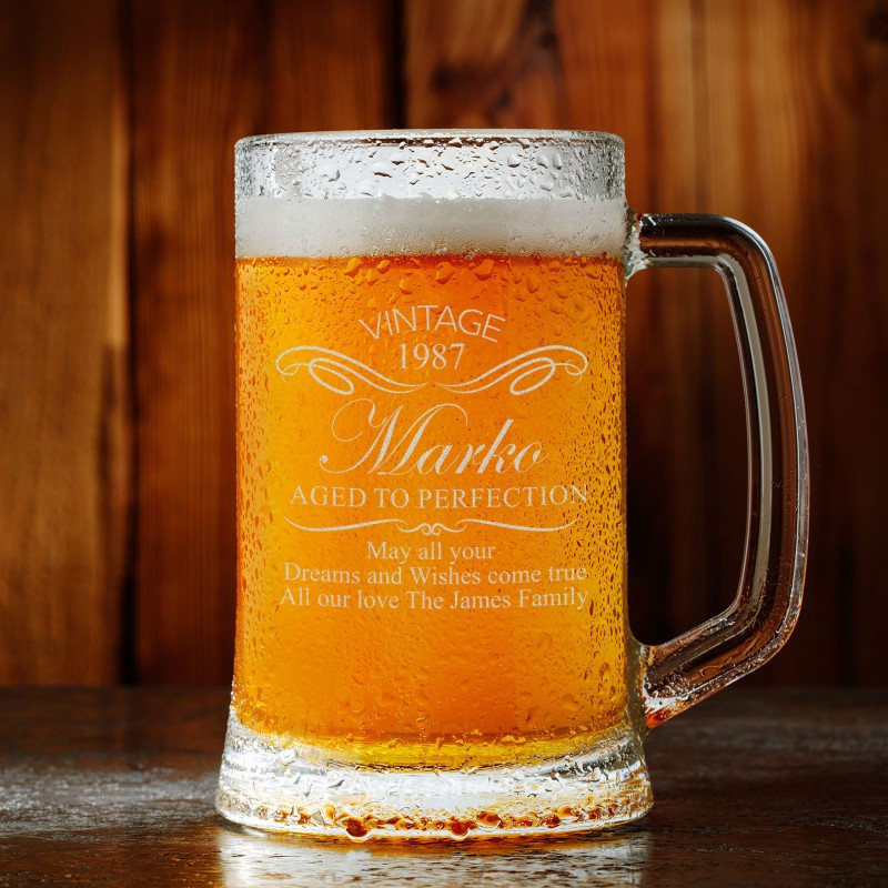 Beer Birthday Gifts
 Custom engraved birthday beer mug suitable for all ages