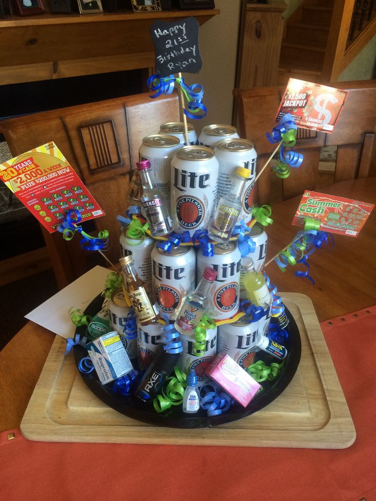 Beer Birthday Gifts
 21st birthday t Beer cake tower