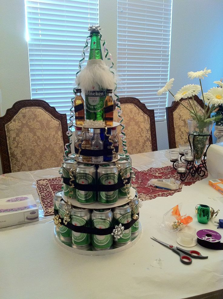 Beer Can Birthday Cake
 17 best beer can cake images on Pinterest