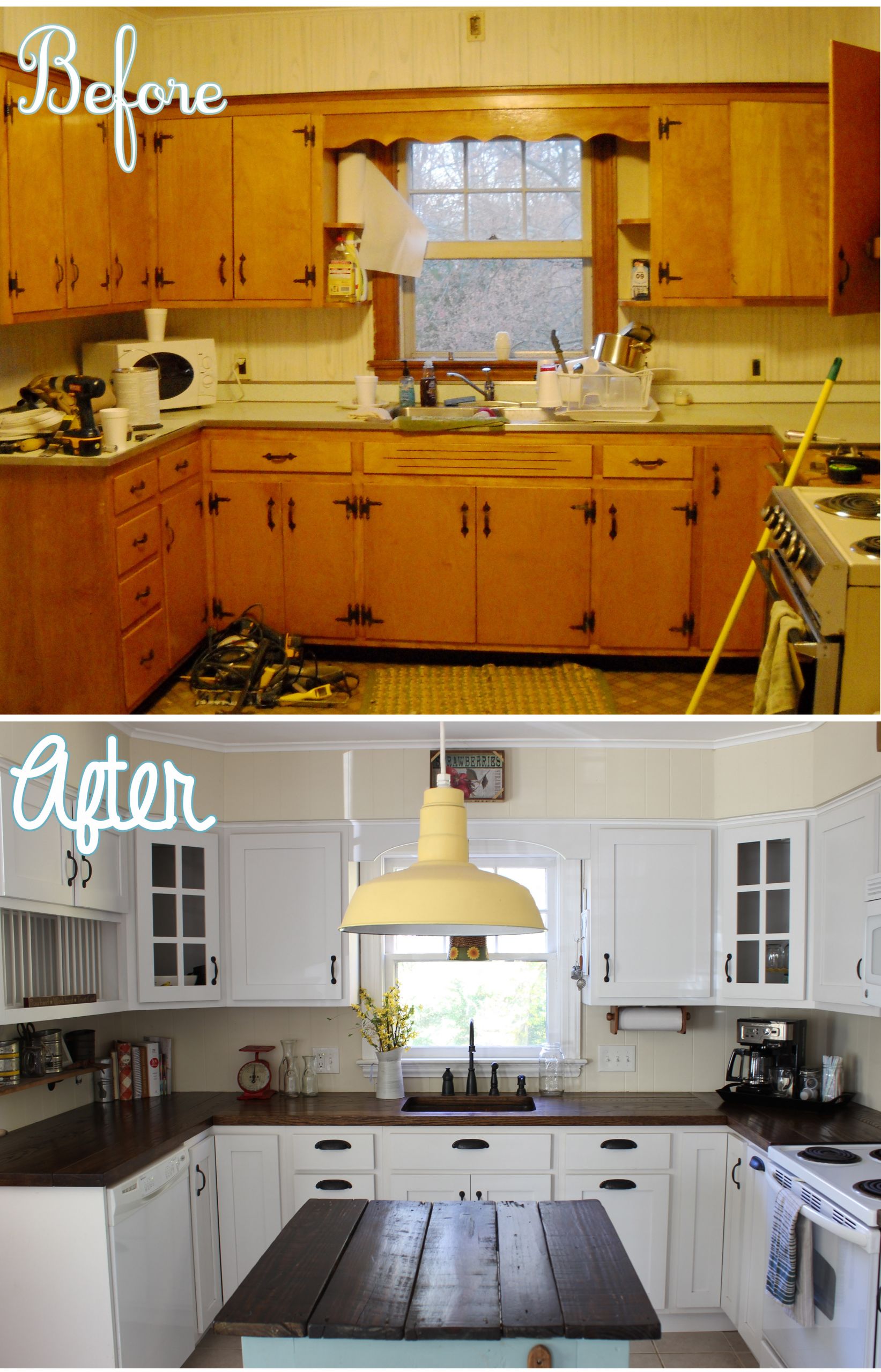 Before And After Kitchen Cabinets
 Country Kitchen Renovation