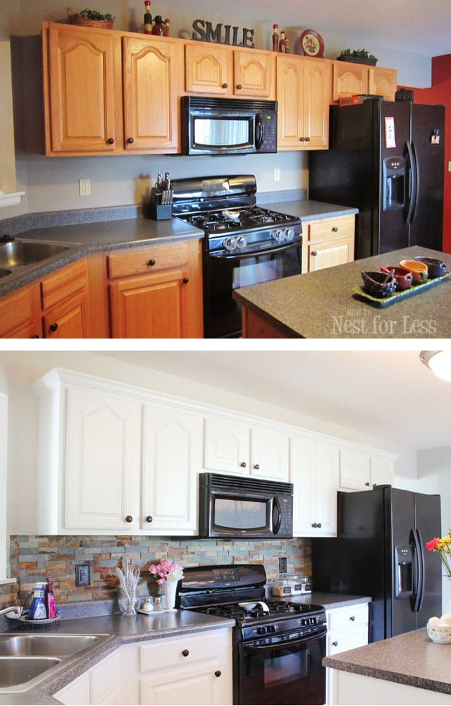 Before And After Kitchen Cabinets
 Kitchen Cabinet Makeover Reveal How to Nest for Less™