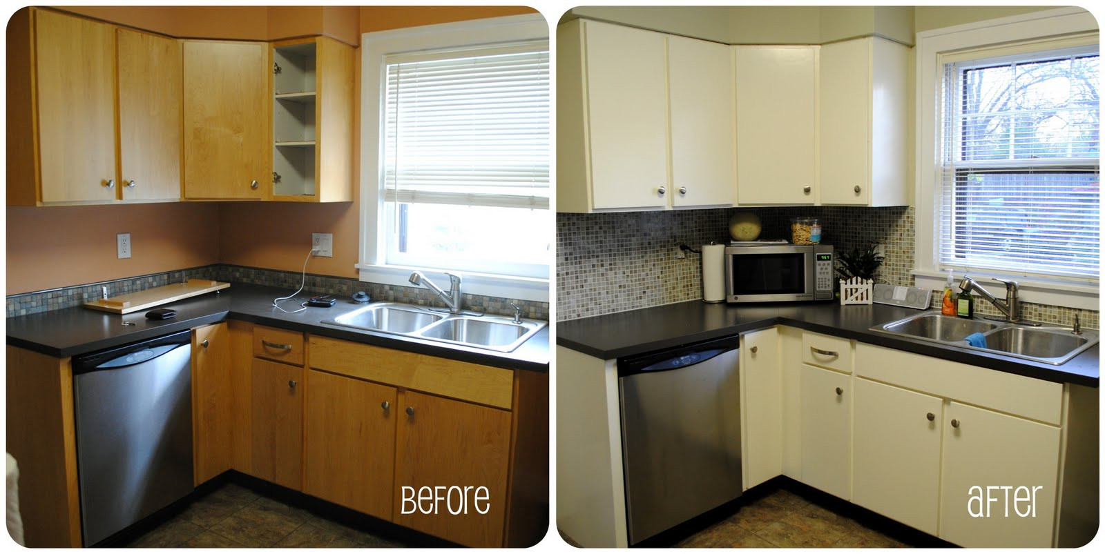 Before And After Kitchen Cabinets
 Small Kitchen Remodel Before and After for Stunning and