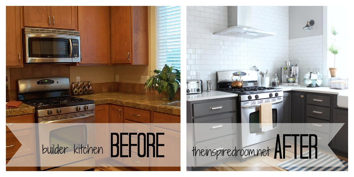 Before And After Kitchen Cabinets
 Kitchen Cabinet Colors Before & After The Inspired Room