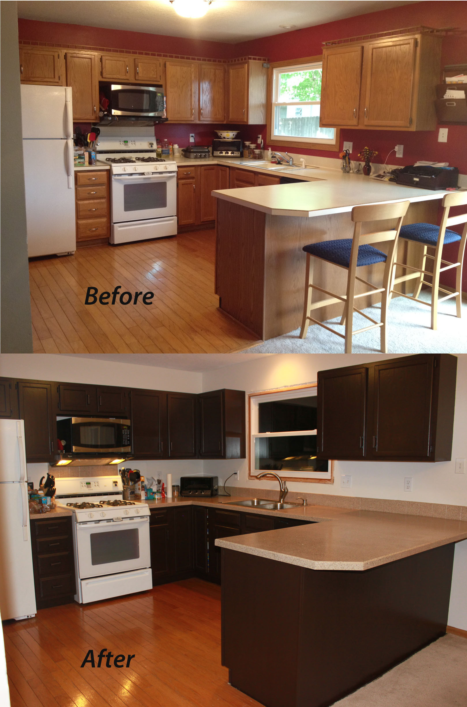 Before And After Kitchen Cabinets
 Painting Kitchen Cabinets Sometimes Homemade