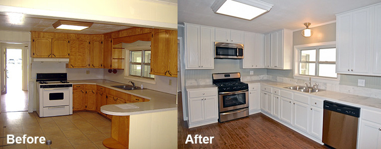 Before And After Kitchen Cabinets
 How to refinish kitchen cabinets without stripping