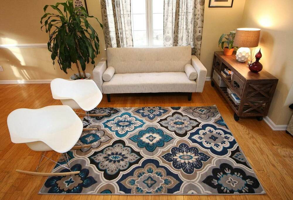 Beige Rug Living Room
 Rugs Area Rug Carpet Floor Modern Blue Living Room