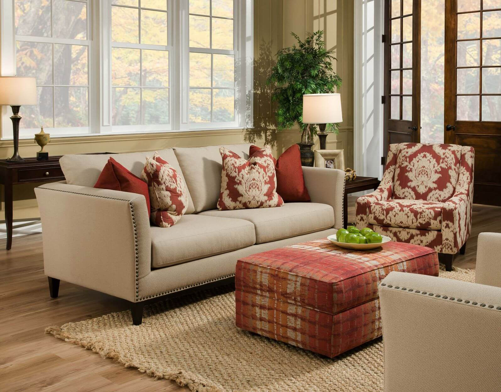 Beige Rug Living Room
 47 Beautiful Living Rooms with Ottoman Coffee Tables