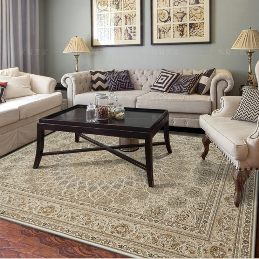 Beige Rug Living Room
 Big size classical Persian living room rug coffee table