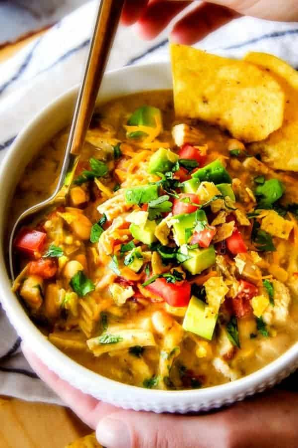 Best Chicken Chili
 Creamy White Chicken Chili Crockpot & Lightened Up