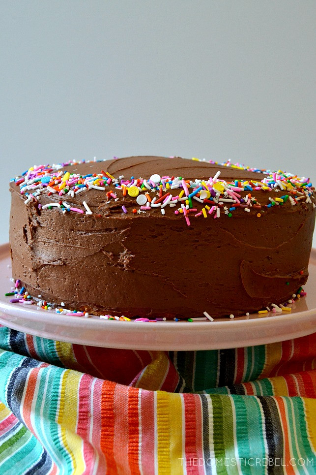 Best Chocolate Frosting For Yellow Cake
 The Best Yellow Cake with Chocolate Fudge Frosting