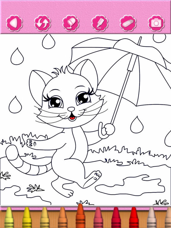 Best Coloring App For Kids
 Coloring Pages Cute Cat Kitty Kitten Coloring Book
