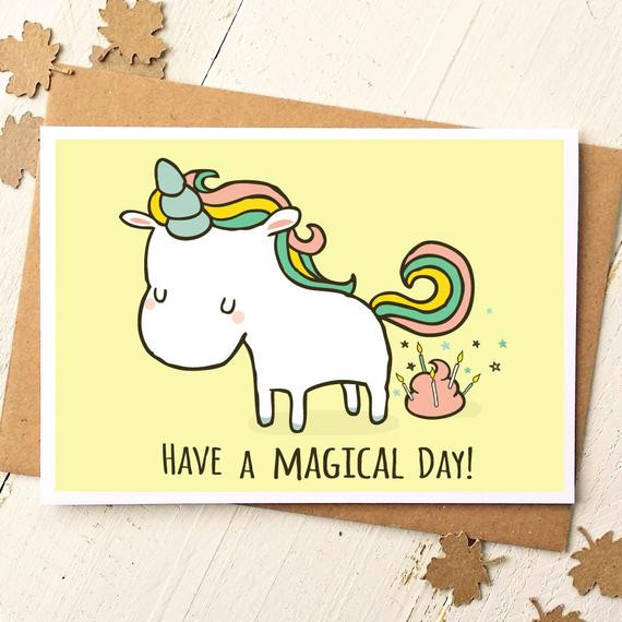 Best Funny Birthday Cards
 Unicorn Card Funny Birthday Card Unicorn Birthday Card