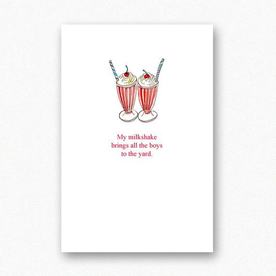 Best Funny Birthday Cards
 Funny birthday card best friend boyfriend my milkshake