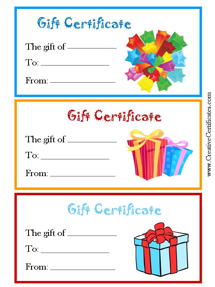 Best Gift Certificate Ideas
 7 Best of Free Printable Gift Certificate Forms