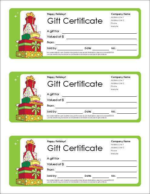 Best Gift Certificate Ideas
 Gift Certificate Template Free