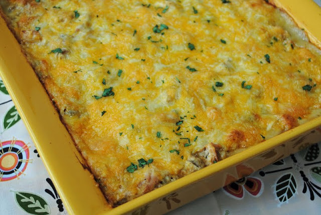 Best Green Chile Chicken Enchilada Casserole Recipe
 Green Chile Chicken Enchilada Casserole