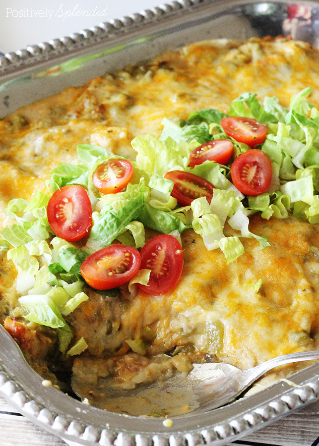 Best Green Chile Chicken Enchilada Casserole Recipe
 Green Chile Chicken Enchiladas Casserole Recipe