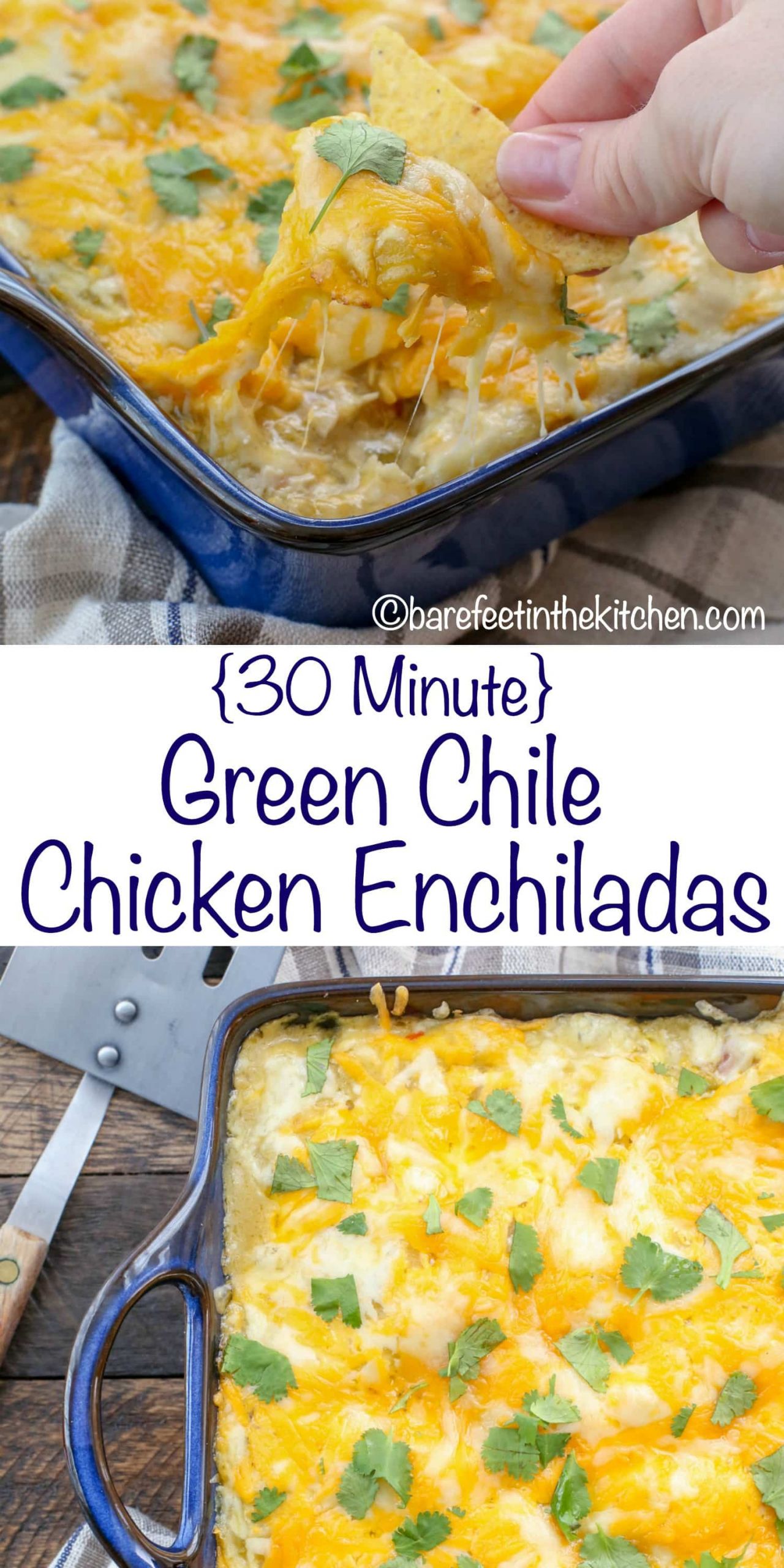 Best Green Chile Chicken Enchilada Casserole Recipe
 30 Minute Green Chile Chicken Enchiladas