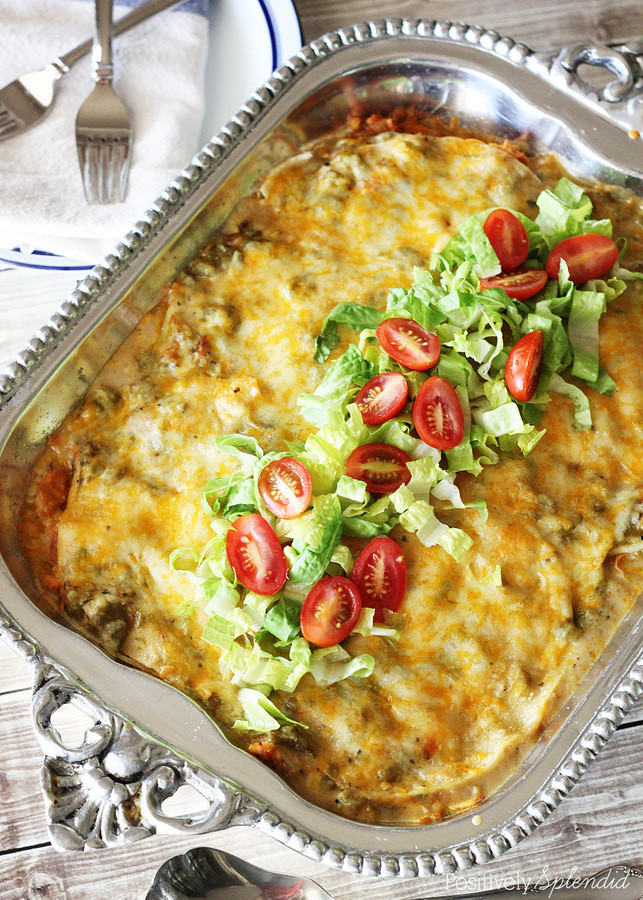 Best Green Chile Chicken Enchilada Casserole Recipe
 Green Chile Chicken Enchiladas Casserole Recipe